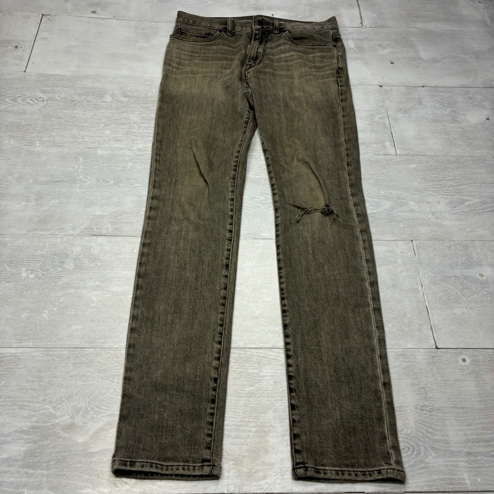 Outerknown Ambassador Slim Fit SEA Jeans Mens 30x34 Grey Brown Distressed Denim
